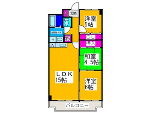 サンライズガ－デン三国ヶ丘の物件間取画像